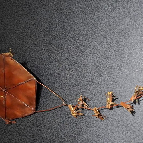 Handmade Metal Wall Kite Copper/Brass 45cm like new