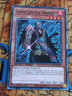Chow Len The Prophet Effect Monster σαν καινούργιο, Yu-Gi-Oh! κάρτα