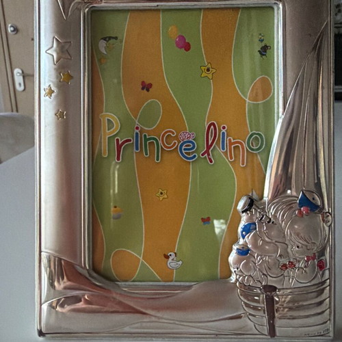 Silver children's photo frame like new