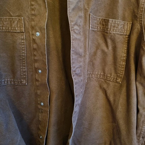Zara Overshirt Denim Boxy Shirt brown, new, size L