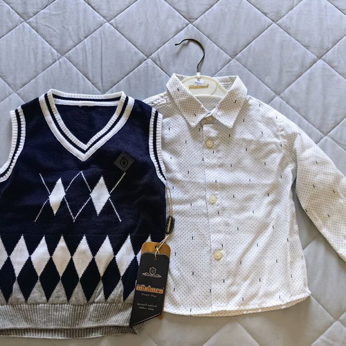 Children's set new sweater and shirt for 18 months