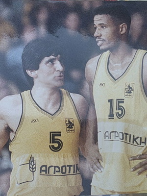 Φωτογραφίες Παναγιώτης Γιαννάκης και Μπραντ Σέλερς μεταχειρισμένες, Άρης Θεσσαλονίκης 1991-92