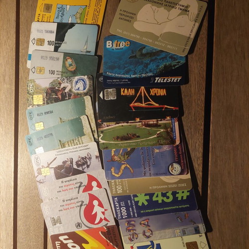 Pack of 19 authentic used OTE and Telestet phone cards