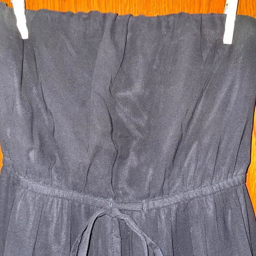 Black long strapless dress with elastic, used, Jennyfer medium