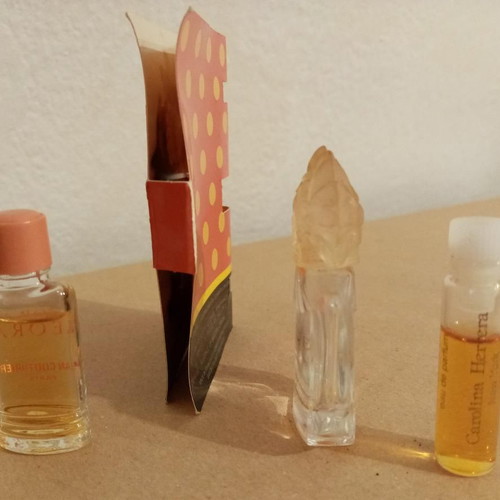 Flore and Keora collectible miniature perfumes used, set of 3
