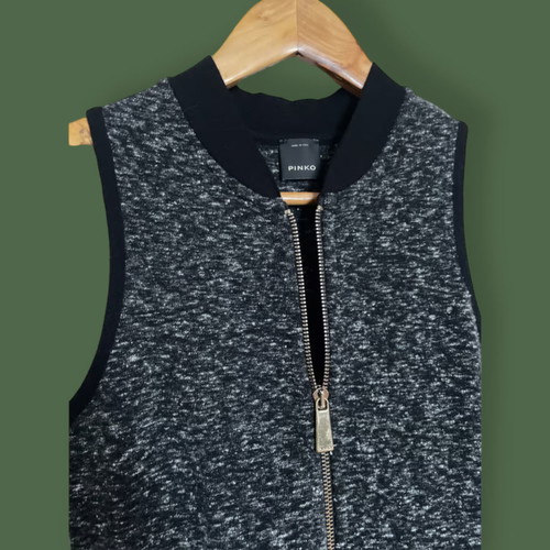 Pinko mini dress new, dark gray with black
