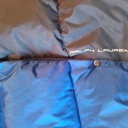 Polo Ralph Lauren RLX Leather Vest like new, blue, down-filled