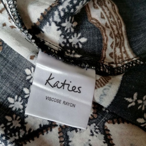 Katies viscose skirt XXL, black and brown