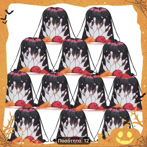 Bowling Party Backpacks Set of 12, new, black and multicolor