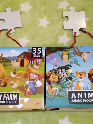 Happy Farm and Animal puzzles used, 2x35 pieces