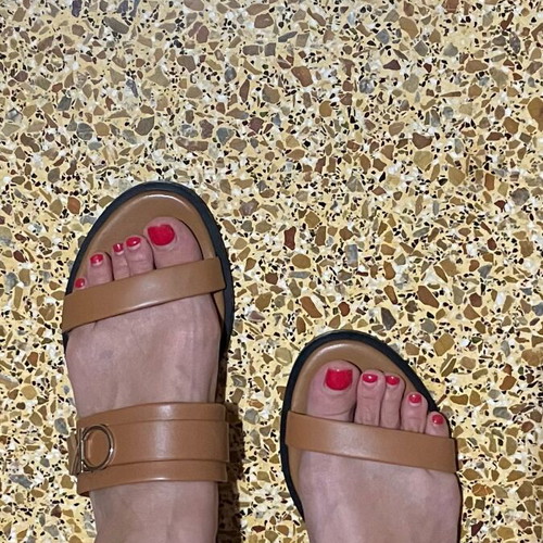 Calvin Klein leather sandals size 40 like new, brown