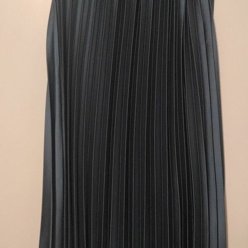 Blue pleated satin skirt Selected size small like new