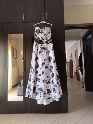 Mischalis Atelier women's dress, black and white, size L