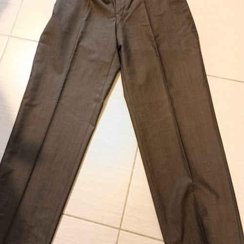 Glou Collection men's wool fabric pants like new, beige and brown, size L
