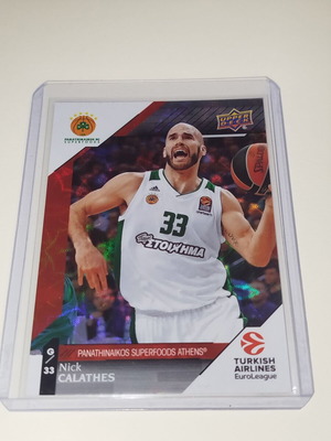 Nick Calathes Rainbow Card 2017-18 Upper Deck Euroleague like new