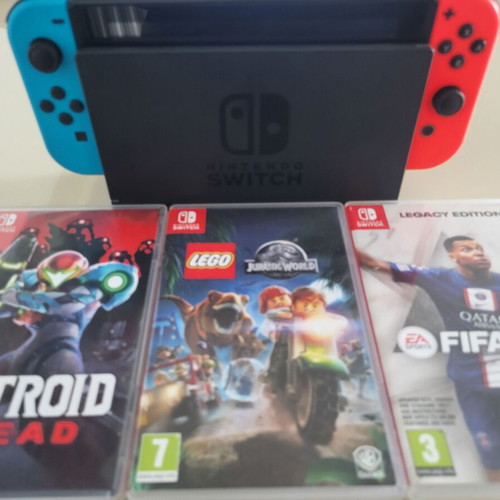 Nintendo Switch 6.2'' LCD like new with extra controller, 128G memory and games