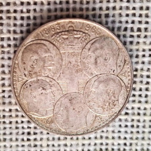 30 драхми сребърна монета 1863-1963 употребявана, 5 крале
