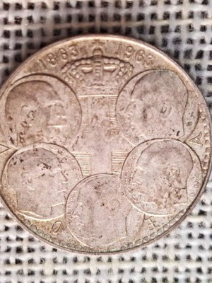 30 драхми сребърна монета 1863-1963 употребявана, 5 крале