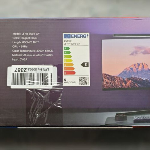 Quntis 66cm LED Monitor Lamp with RGB Lighting and Remote, Pack of 2