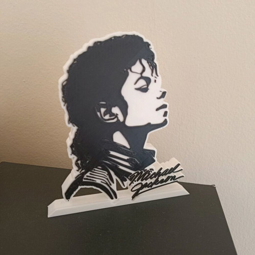 Michael Jackson figure new, 3d printing, white and black