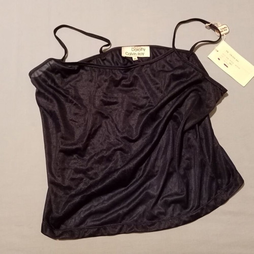 Dorothy Calvin Ray women's dark blue transparent top XL