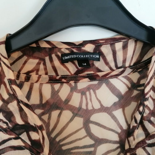 Transparent tunic Marks & Spencer, like new, beige and brown, size XL