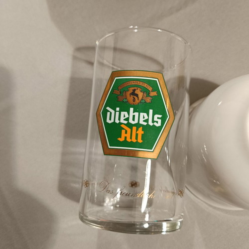 Diebels Alt Vintage 70s Beer Glass 200 ml Like New