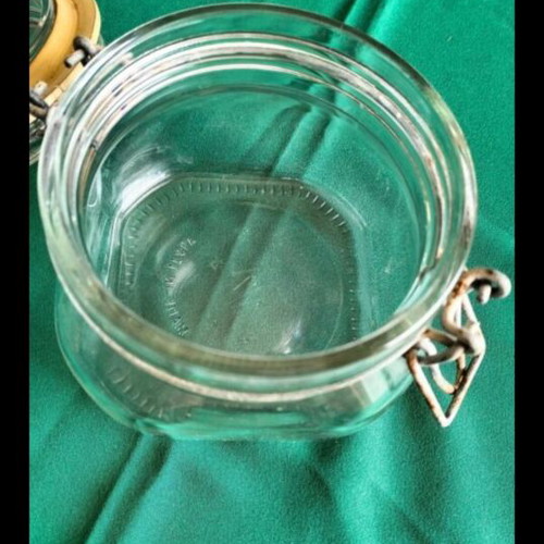 Airtight glass jar 1L used with 1/2L gift