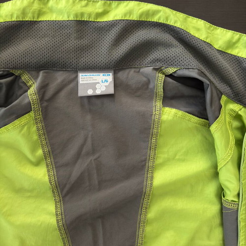 Salomon men's windbreaker jacket used, lightweight, gray and green