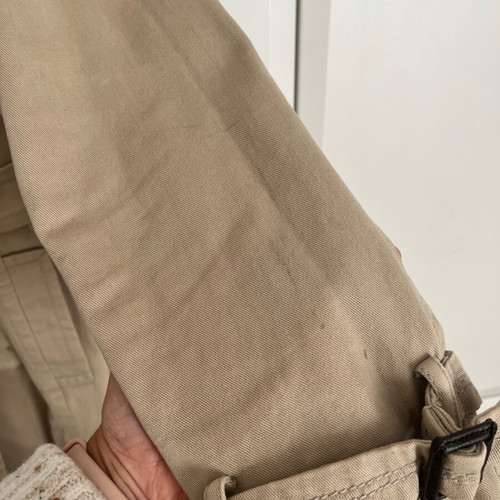 Zara trench coat large used, 100% cotton beige