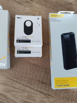 Essager fast charger 67W, power bank 10000mAh, 2 smart tags new