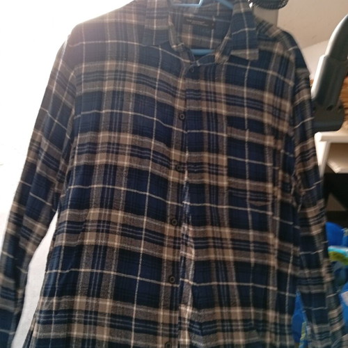 Winter shirt size L, excellent condition, blue and brown
