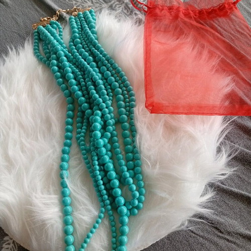 Necklace with turquoise stones new