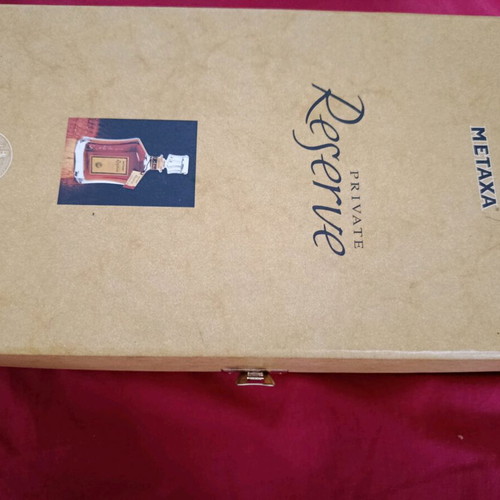 Decorative handmade painted bottle like new with original gift box