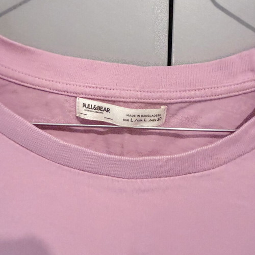 Pink Pull & Bear short-sleeve top like new, size L