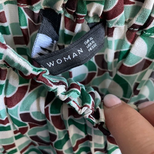 Zara XL blouse thin semi-transparent multicolor like new