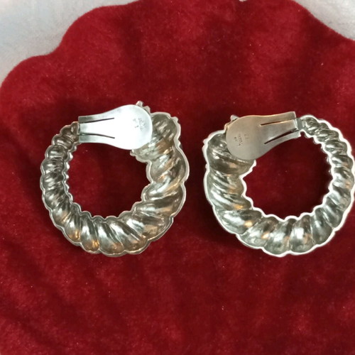 Zolotas silver earrings 950 like new with clips and studs option