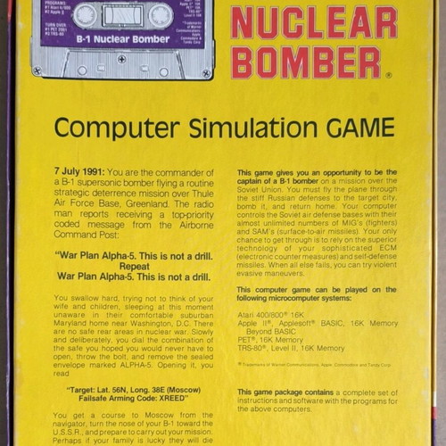 B-1 Nuclear Bomber game like new, complete box