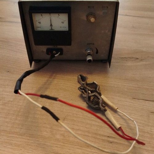 Battery charger old Russian used, sturdy construction