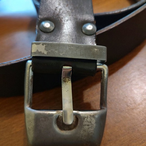 Brown leather belt used, adjustable
