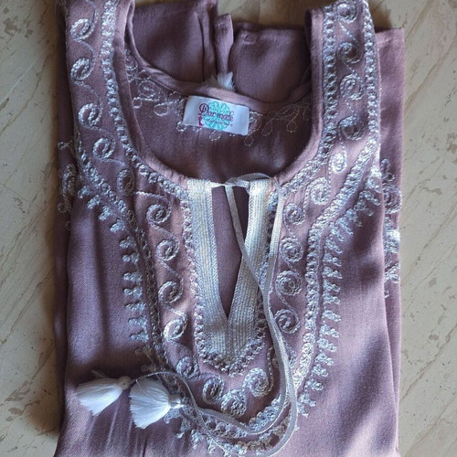 Handmade Caftan with Silver Threads and Embroidery by Dar mode