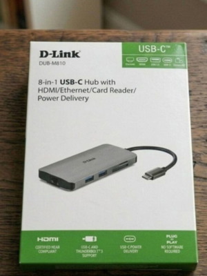D-Link USB-C Docking Station DUB-M810 καινούργιο με HDMI 4K PD Ethernet