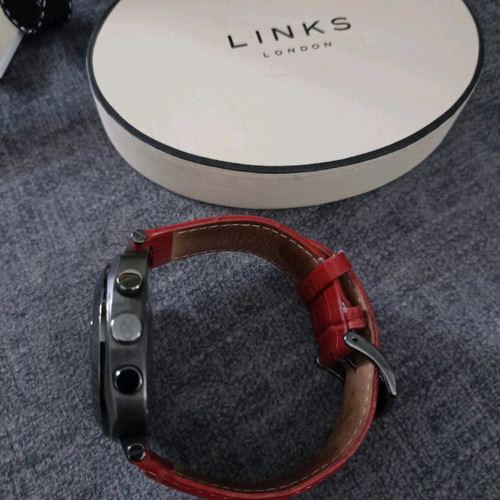 Links of London Brompton watch like new with leather strap