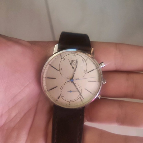 Visetti wristwatch used, beige, needs battery change