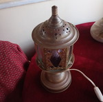 Brass table lamp used, height 0.34 m
