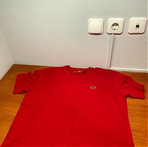 Lacoste t-shirt κόκκινο