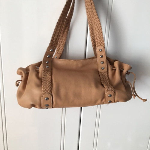 Tosca Blu shoulder bag used, leather, nude to tan color