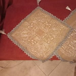 Γνήσιο χειροποίητο ασημί σετ με κλωστή, περλες και δαντέλα