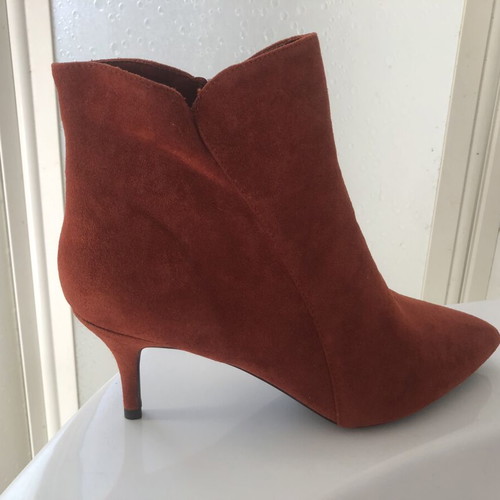 Castor ankle boots new, dark orange, size 41