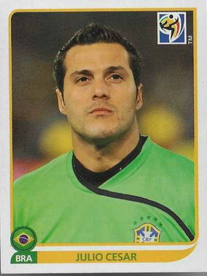 Panini FIFA Copa Africa 2010 Julio Cesar Sticker like new N488